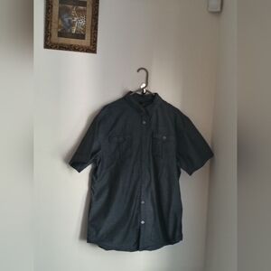 Helix Shirt Men XL Dark Gray Casual Button Down Vacation Church Dinner Versatile